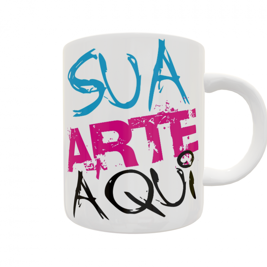 Caneca Branca Personalizada Foto Imagem Logo Arte