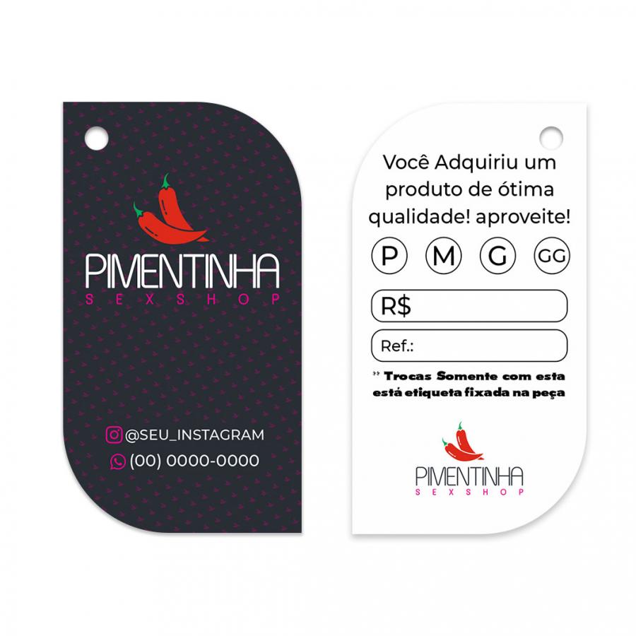 Tag Etiqueta para Roupas Modelo Folha Personalizada com sua logo