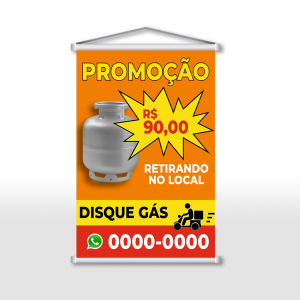 Banner com cordinha para pendurar Personalizado Lona 440gr Diversos 4/0 - Frente Colorida e verso Cinza Brilho Tubete e cordinha para pendurar Arte Grátis