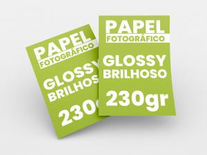 Impressão Papel Fotográfico 230gr Fotográfico 180gr Glossy / Brilho A4 => 21 x 29,7 4/0 - Frente Colorida e verso Branco   Laminação Brilho | Recorte Eletrônico