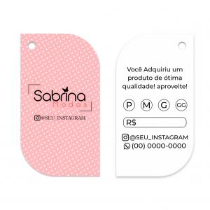 Tag, Etiqueta para Roupas Modelo Folha Personalizada com sua logo Couchê 250gr 9x5cm 4/4 - frente e verso colorido  Recorte Eletrônico 
