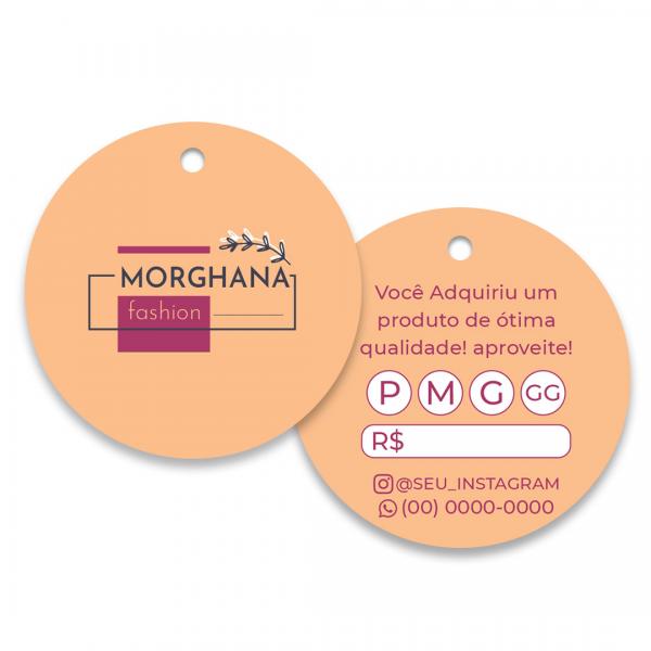 Tag, Etiqueta para Roupas Redonda Personalizada com sua logo